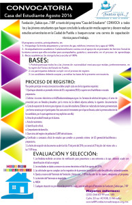 Convocatoria casa del estudiante 2016